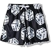 BOOMLEMON Mens Mesh Graphic Print Shorts Casual Workout Cool Shorts Gym Basketball Running Short Pants