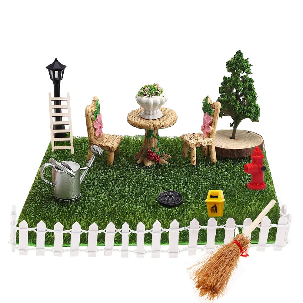Jiahuade Miniature Garden Accessories, Mini Garden Furniture Decoration, Micro Landscape, Christmas Gnome Accessories, Miniature Garden Decoration, Mini Garden Decoration Set, Miniature Ornaments