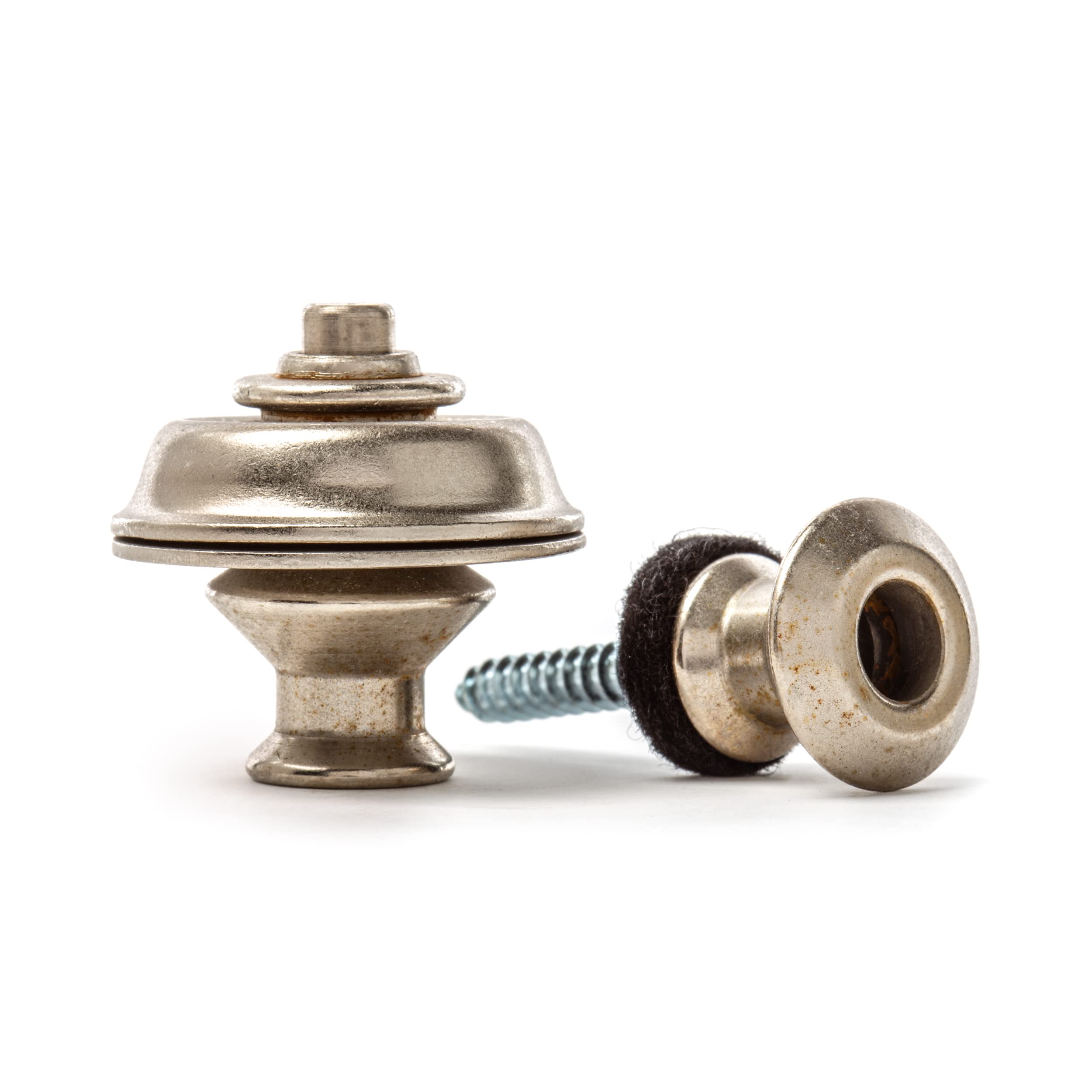 Jim Dunlop SLS1035VN Straplock Set - Dual Design - Vintage Nickel