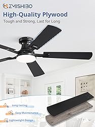 ZMISHIBO 52 Inch RGB Ceiling Fan with