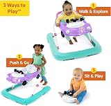 Bright Starts Little Speedster 3-in-1 Car Walker Purple Power 6 Months+ view 2
