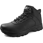 CC-Los Men's Waterproof Hiking Boots - Soft Toe Slip-Resistant with Cushioned Midsole Size 7-13.5