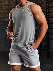 Runcati Men's Workout Tank Tops Sleeveless Ribbed