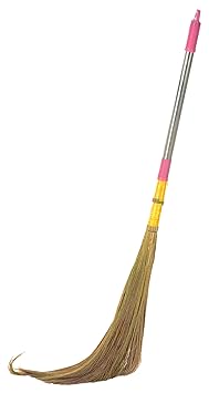 Disha Bamboo Broom Stick with Steel Handle