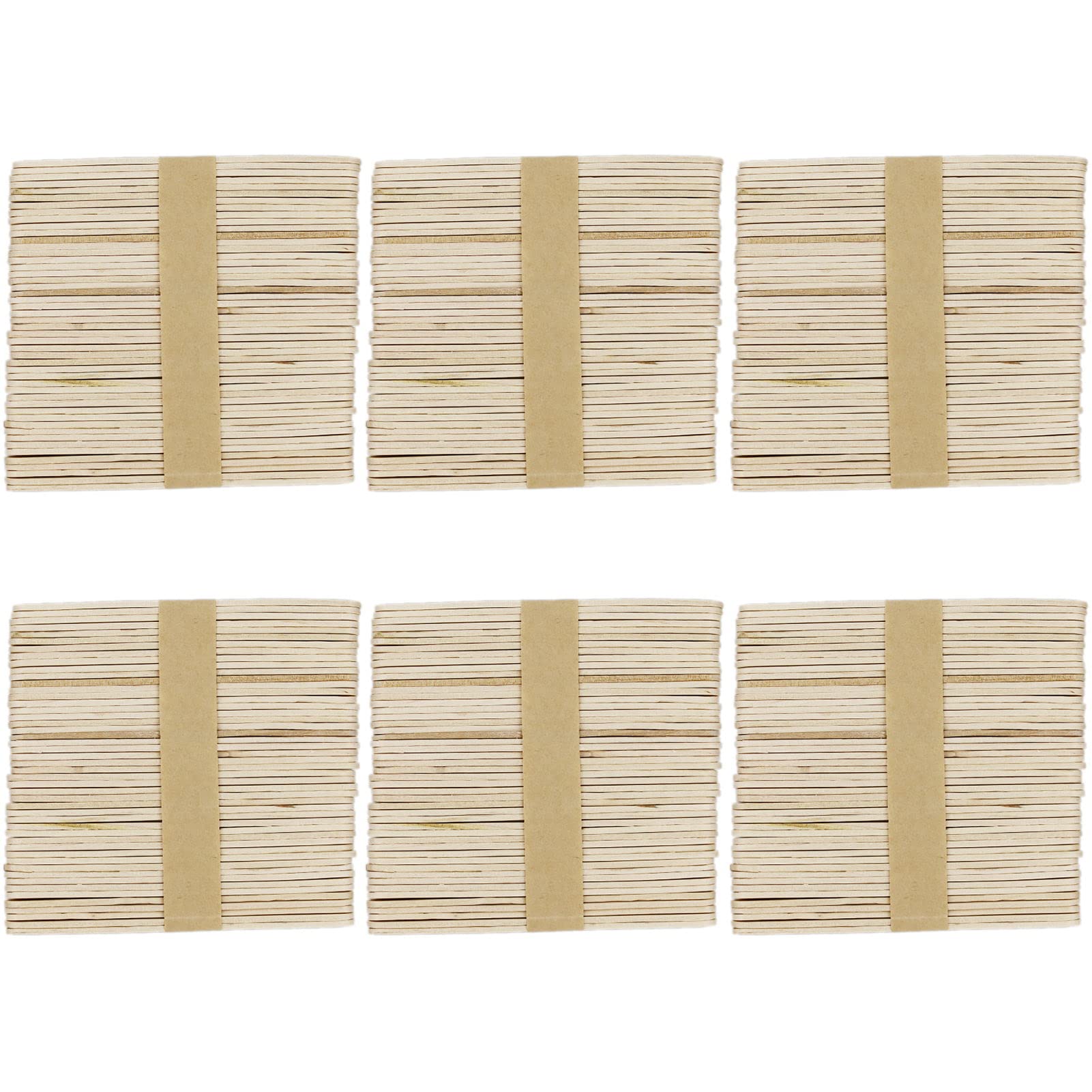 300pcs Natural Wood Lolly Sticks, 4.5inches Lollipop Craft Sticks for Home Ice Cream Making and School Crafts, Popsicle Sticks, Suitable for Arts and Handwork, Classroom Art Supplies Wood Color