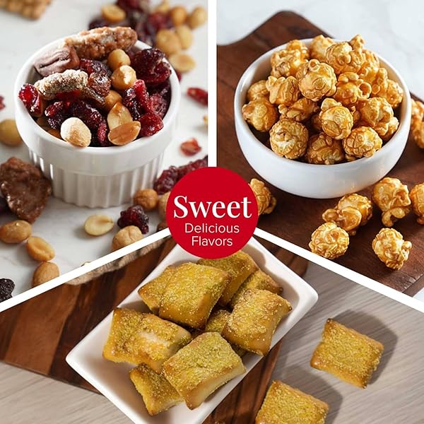 BIRTHDAY GIFT BASKET TOWER FOR WOMEN, HIM, GOURMET SNACKS & SWEETS FOOD GIFTS, TREAT BOX WITH COOKIES, DELICIOUS TREATS, CANDY SURPRISE BY BROADWAY BASKETEERS