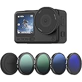 SmallRig ND Filter Kit for DJI Osmo Action 6-5895 | 5-Pack: CPL + FS ND8/ND16/ND32+Lens Silicone Cover, Snap-On Polarizing Neutral Density Filters, HD Optical Glass/Multi-Coated