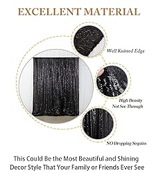 ShinyBeauty Sequin Backdrop- 5FTx10FT-Black-Sequin