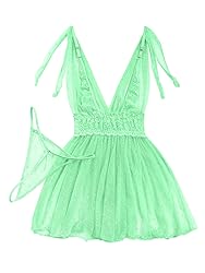 Lilosy Sexy Polka Dots Mesh Sheer Babydoll Chemise