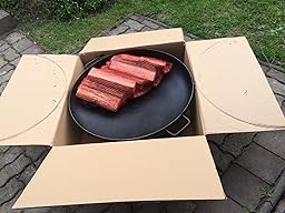 Feuerschale aus Stahl 790 mm / mit 3 Beinen und 2 Griffen + gratis