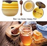 Kzlibkon 2PCS Bee Lip Balm Honey Pot Propolis Moisturizing Dry Cracked Lip Scrub view 2