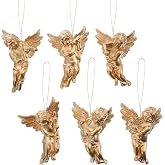 Christmas Hanging Ornaments, Angel Pendant Fairy Angel Dolls Cherub Christmas Wings Figurine for Home Party Decorations