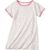 Ukyzddio Girls Cotton Nightgowns Short Sleeve Sleep Shirt Princess Nightdress