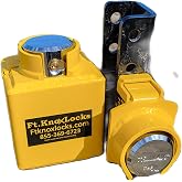 Ft. Knox Locks Demco EZ Latch Trailer Channel Coupler Lock with 2 Trimax Puck Locks - Bolt Cutter & Crowbar Proof, Made in US