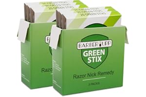 BARBERUPP Styptic Stick Shave Accessories (Green Stix, 6-Pack) Stops Bleeding For Razor Nicks For Men & Women - Sanitary and Great For Barbers or Personal