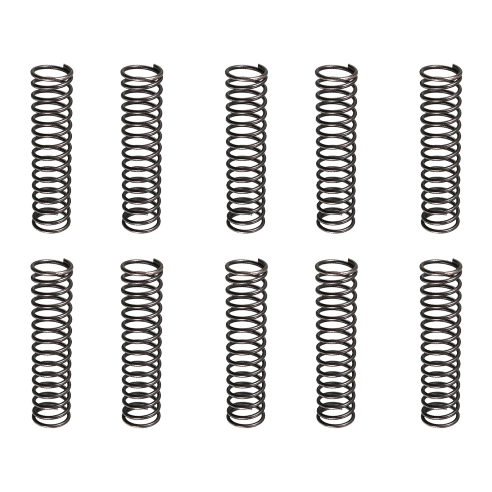 DTGN 1.2x12x50mm(DxODxL) Compression Spring - 20Pack - Good for Machinery - Spring Steel Extension Spring - Black