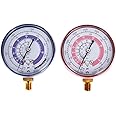 Air Conditioner Refrigerant Low and High Pressure Gauge 70mm/2.7inch for R410A R134A R22 PSI PA AC Pressure Gauges