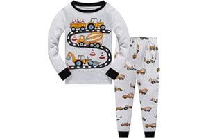 Popshion Little Boys Pajamas Sets Glow in Dark Dinosaur 100% Cotton 2 Piece Toddler Clothes Kids Pjs Sleepwear Size 2-10T