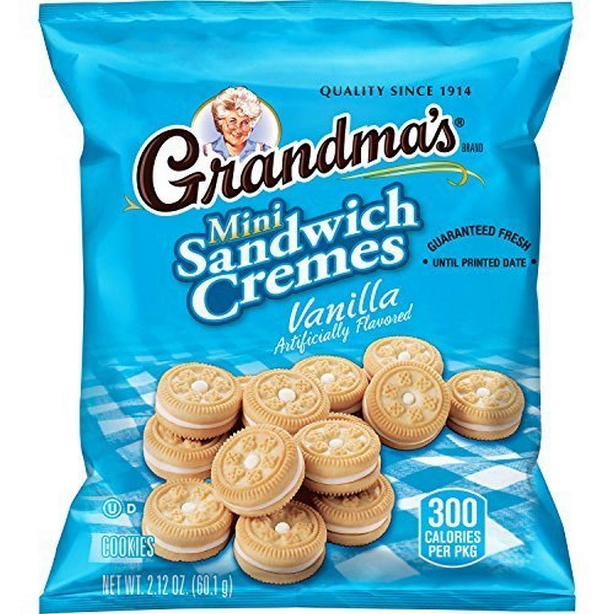 Grandmas Sandwich Cookies Vanilla Creme Minis 212 Ounce Pack of 60  Amazoncom Grocery  Gourmet Food