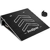 Andjoor Kids Jumping Ramp for Skateboard, Bike, Scooter, BMX, RC Car and Dirt Bike, 25.2 in, Black