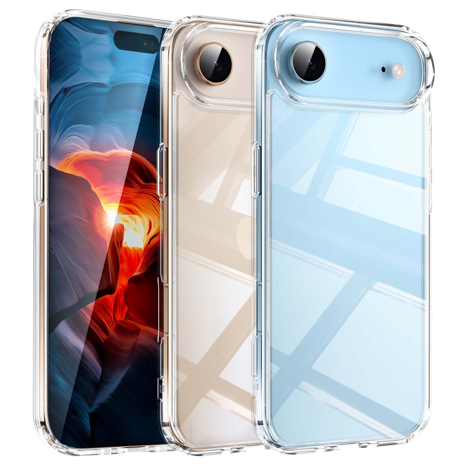Photo 1 of SHUOXUKE Compatible with iPhone 17 Air Case Clear [Anti-Yellowing][Military-Grade Protection] Shockproof Silicone TPU Ultra Slim Phone Cover for iPhone 17Air Case,Crystal Clear