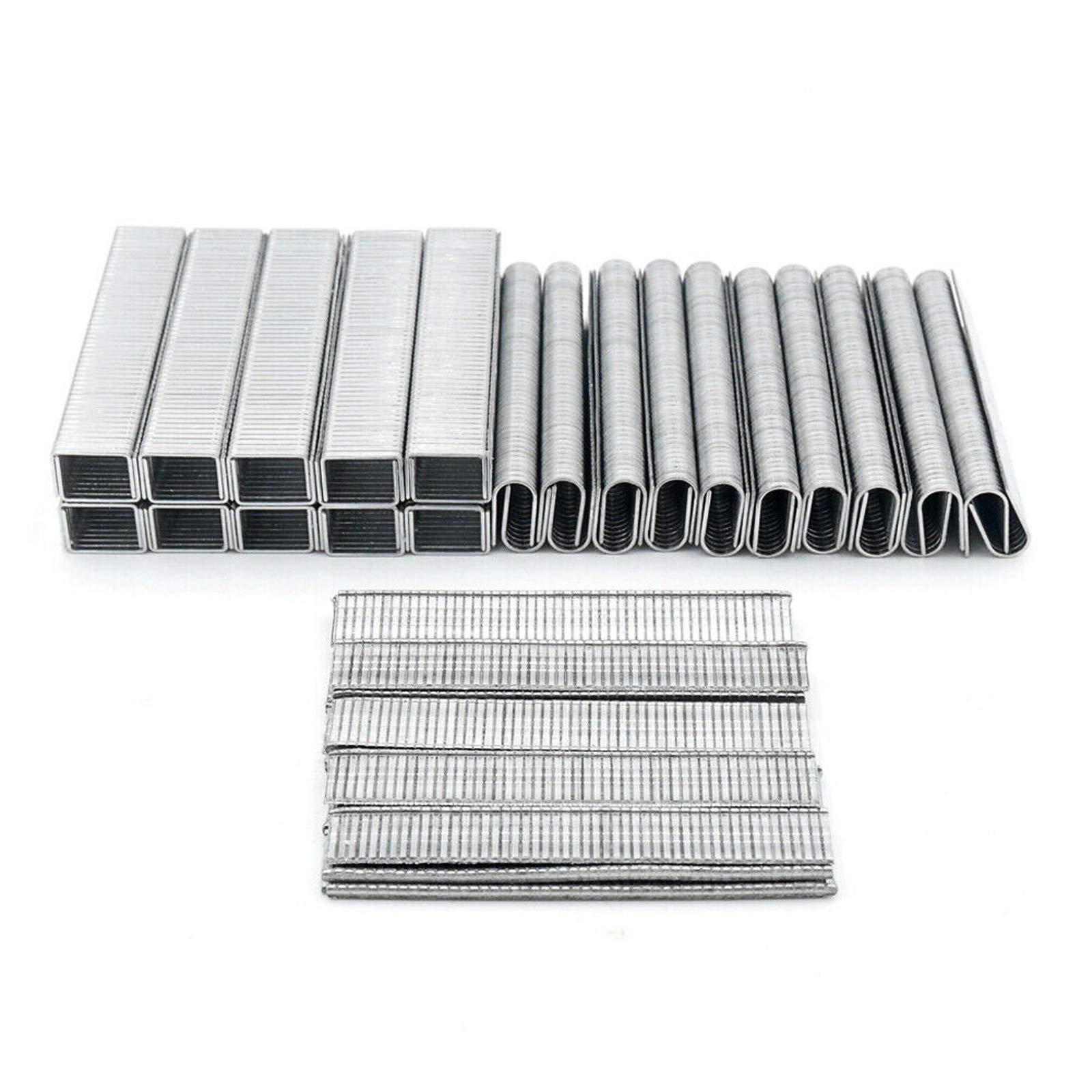 3000 NUZAMAS Mixed Outdoor Rated Staples - Door, U and T Shape (1000 Each) - Strong & Sharp Heavy Duty Staple Gun, Stapler Refill Pack, framing, Woodworking