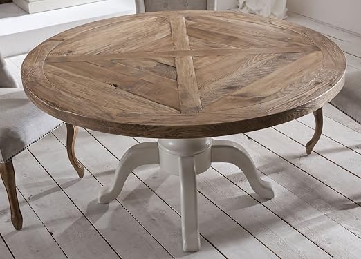 Unbekannt Runder Esstisch Esszimmertisch Home Interiors Shaaby Chic Vintage Charme Antik Optik Amazon De Kuche Haushalt