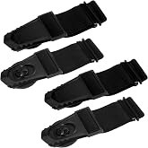 Kingdder 2 Pcs Straps for Goggles, Adjustable Black Bungee MX ATV | Quick Release Buckle, Universal Helmet Fit, Elastic, Ideal for Motocross ATV Off-road Riding Sessions