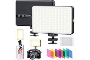 120 LED Portable Selfie Light for iPhone, Portable Clip on Light for Phone, Rechargeable Video Light with 3 Adjustable Light 
