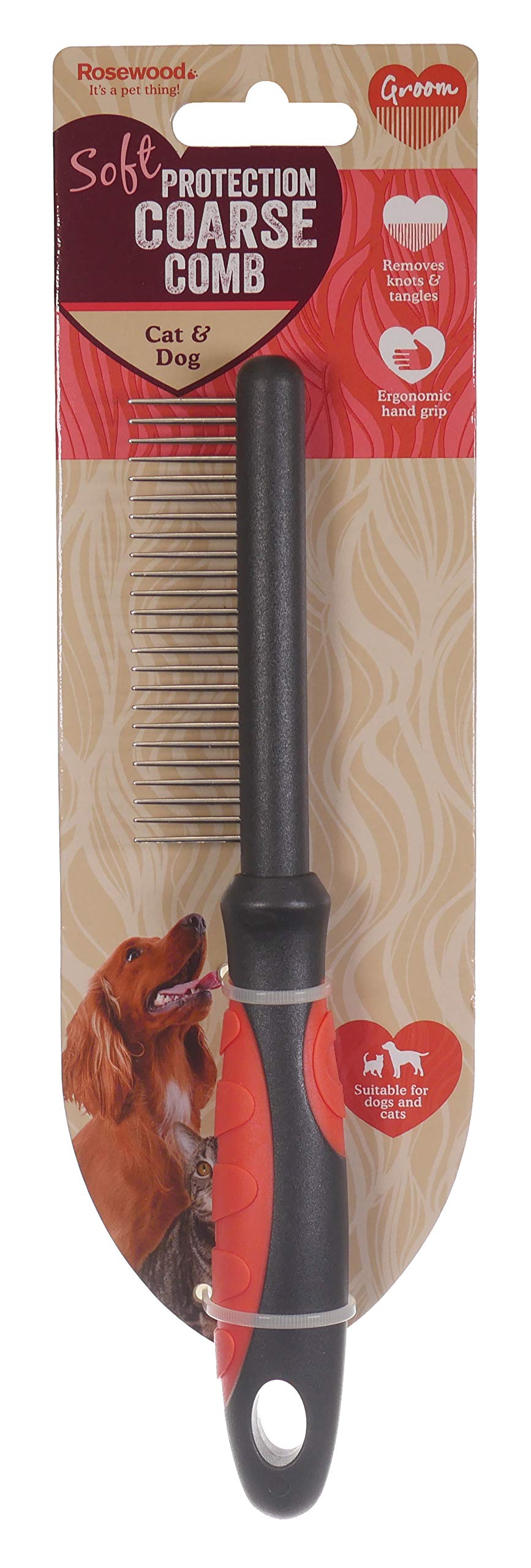 Rosewood Soft Protection Coarse Comb for Dogs & Cats