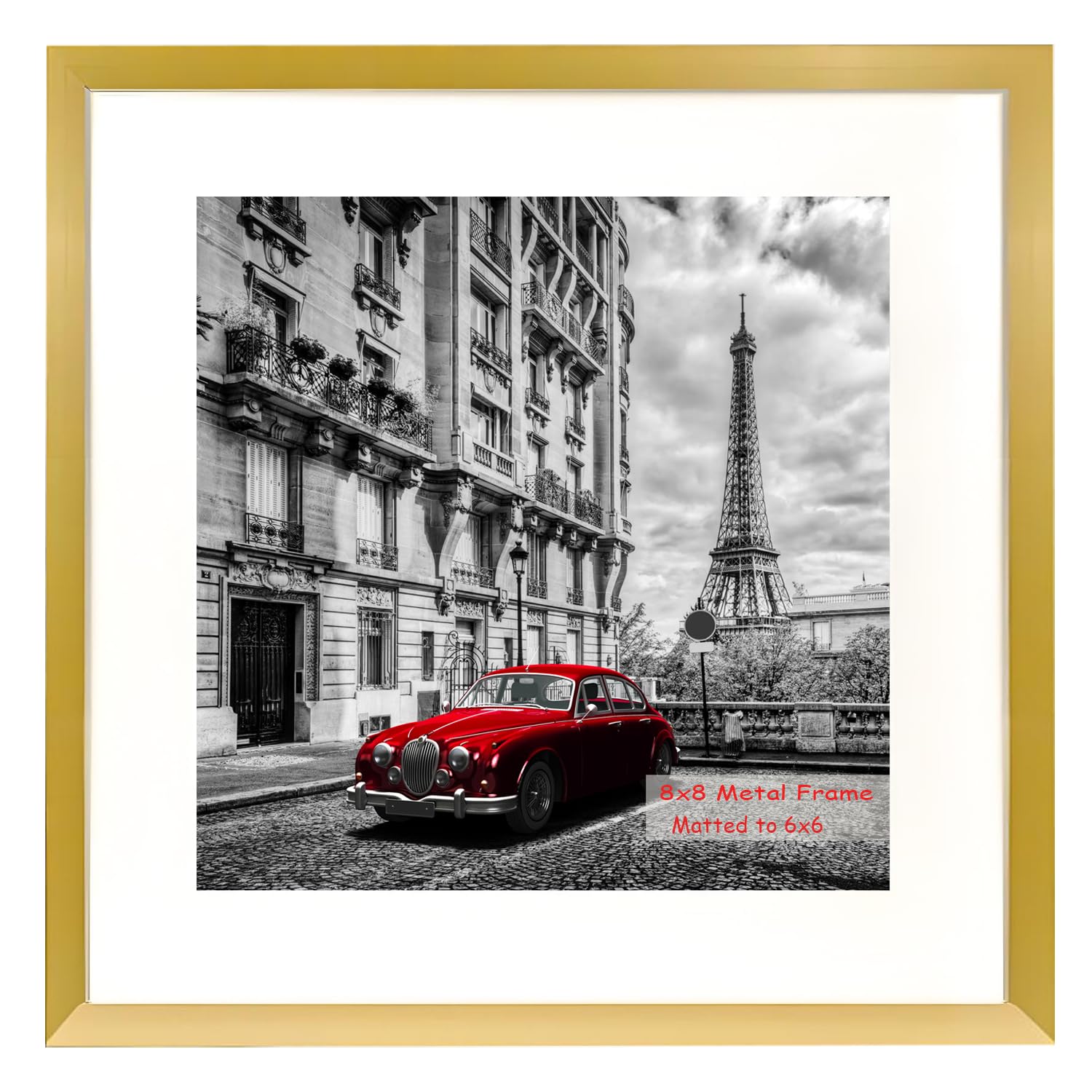 EVQUIT 8 x 8 Metal Picture Frame Aluminum Photo