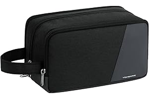 Vorspack Travel Toiletry Bag - Toiletry Bag for Men Water Resistant Skincare Bag for Bathroom Toiletries Accessories Gifts - Black