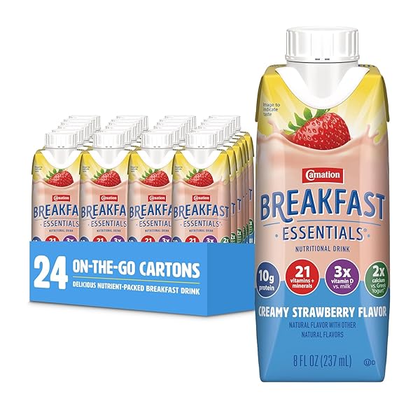 CARNATION BREAKFAST ESSENTIALS READY-TO-DRINK CREAMY STRAWBERRY, 8 FL...
