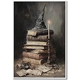 Ogyormpi Vintage Wall Art, Witchy Spells Halloween Prints, Ashland Witches - Neutral & Dark Academia Gothic Decor, 12x16in Unframed