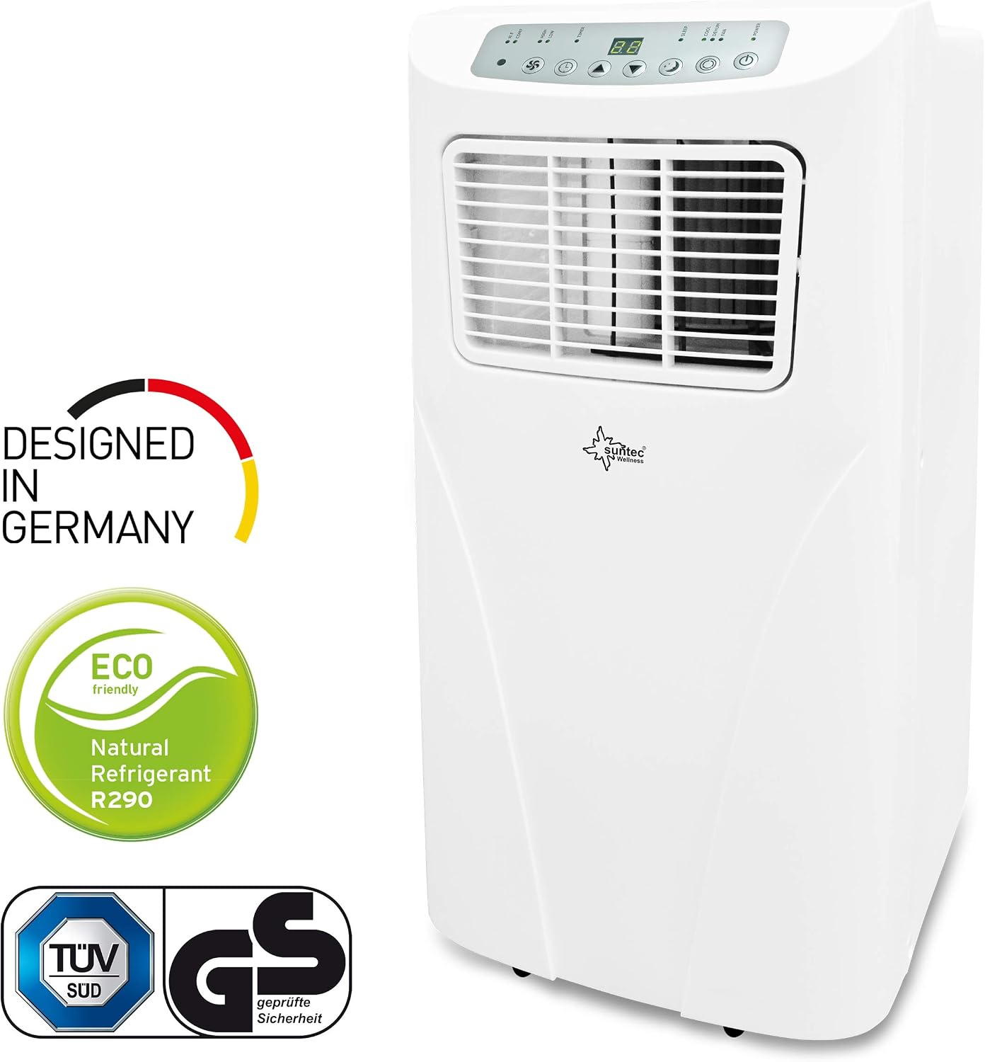 SUNTEC CoolFixx 3.5 Eco Mobile Klimaanlage – 12.000 BTU, Heizfunktion & Entfeuchter | Für Räume Bis 60 M², Leise 51,8 DB