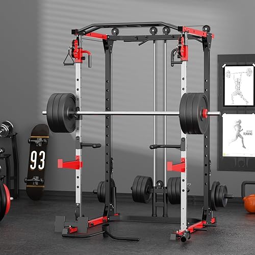 Squat Machine Squat Rack Amazon VANSWE Power Cage, 2000LBS Power