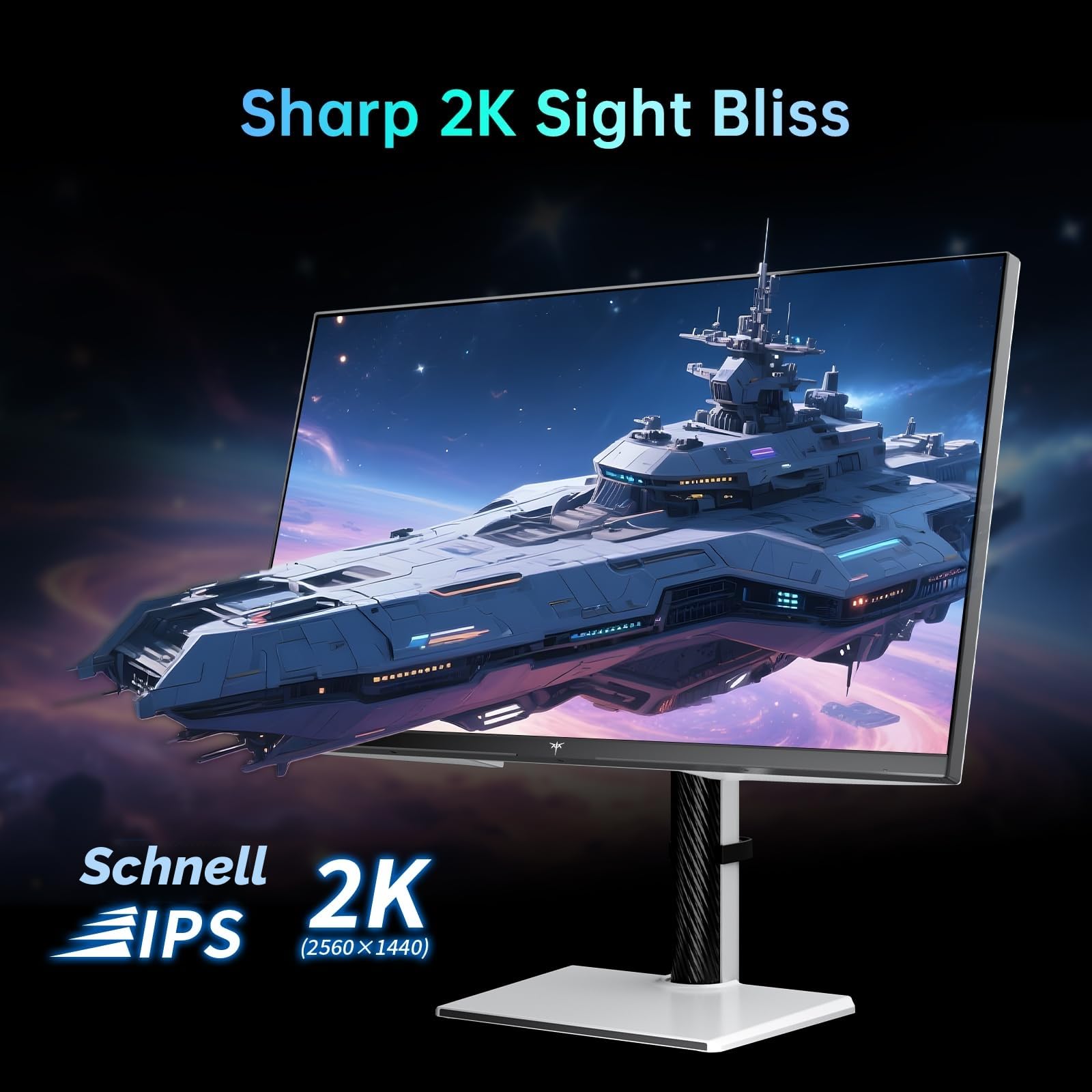 KTC 27 Zoll Mini LED Gaming Monitor, QHD 2560×1440 180Hz, HVA Panel, HDR1400, 5000:1 Kontrast, 1ms, Quantum Dot, 99% sRGB, 96% DCI-P3, Adaptive Sync, HDMI 2.0, DP1.4, VESA 100×100mm, Weiß, M27T6 3