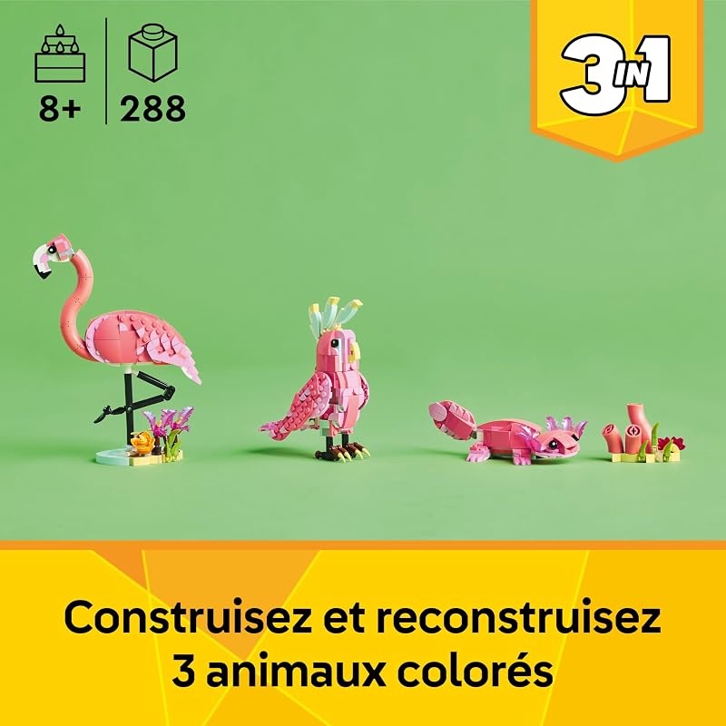 Creator 3-en-1 Animaux Sauvages : Le Flamant Rose 31170 — photo 2 sur 8