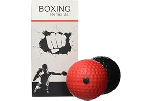 portzon Boxing Reflex Ball, 2 Difficulty Level Boxing Ball with Headband, Softer Than Tennis Ball, Suit for Reaction, Agility, Punching Speed, Fight Skill and Hand Eye Coordination Training