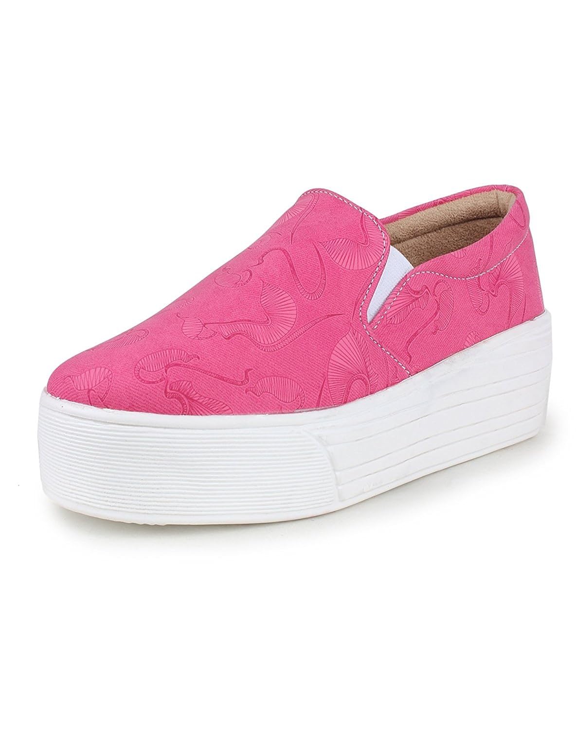 zapatoz womens fabric pink color casual shoe