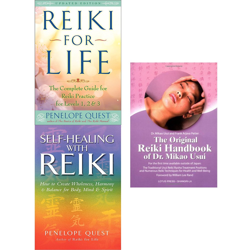 Reiki for life, self healing with reiki and reiki handbook 3 books  collection set: Penelope Quest, Mikao Usui Frank Arjava Petter:  9789123675159: ...