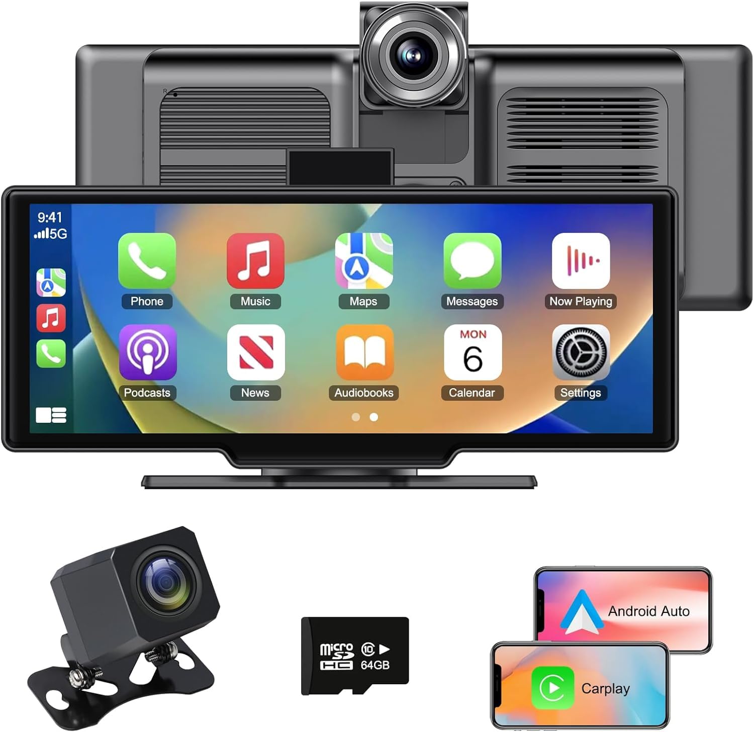 Photo 1 of Wireless Apple Carplay Screen for Car, 10.26-inch Android Auto Screen and Car Dash Cam, Double Din Car Stereo, Apple Car Play with Backup Camera, Bluetooth GPS Navigator for Car and Touch Screen