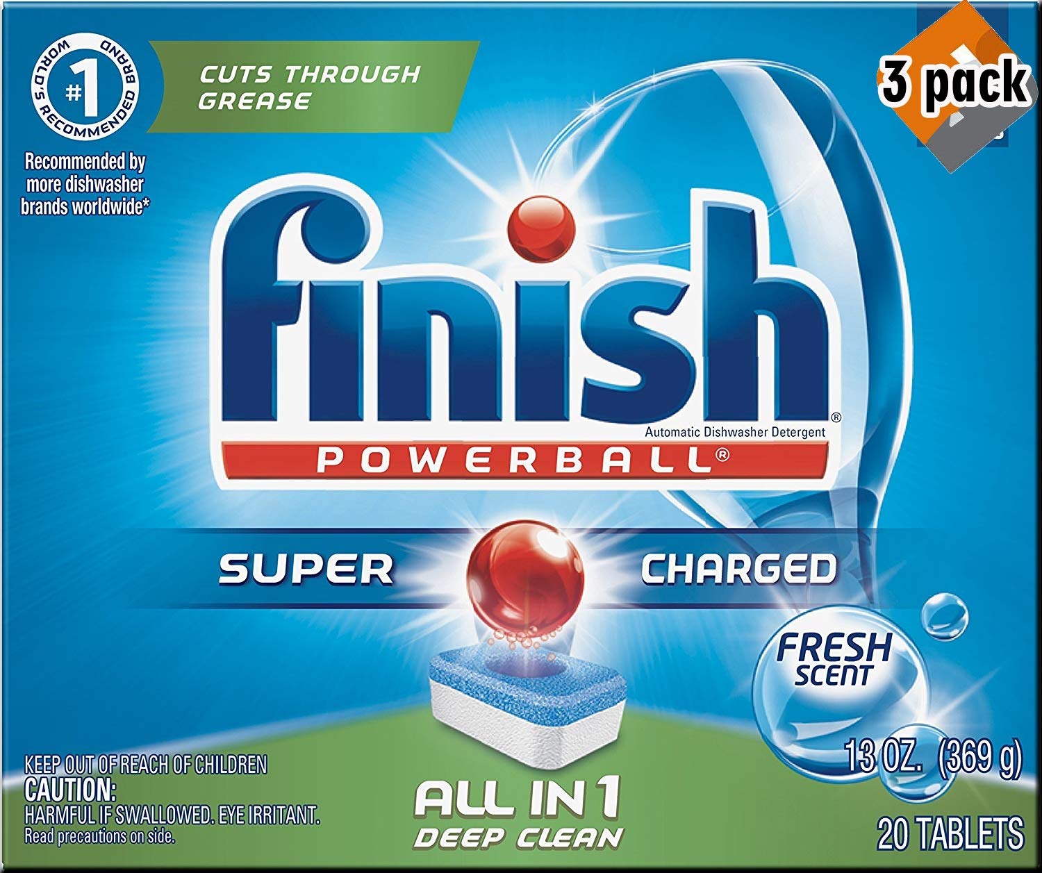 Best Finish Powerball Dishwasher Detergent