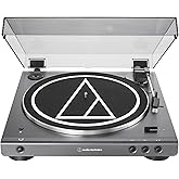 Audio-Technica at-LPGO-BT Fully Automatic Wireless Belt-Drive Turntable (Gun-Metal/Black)