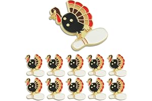 6/12/50/100 Pcs turkey Bowling Enamel Lapel Pin for Thanksgiving men women Hat Bag gift