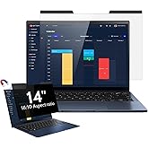 Magnetic Laptop Privacy Screen 14 Inch for 16:10 Computer Monitor, 14" Removable Anti Glare Protector Blue Light Filter Shiel