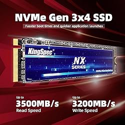KingSpec NX Series 1TB Gen3x4 NVMe M.2 SSD, Up to
