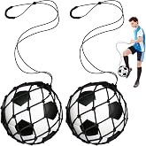 Soccer Kick Trainer 2 Psc with Return Net - Football Training Equipment for Boys &amp; Girls - Practice Gear Compatible with Size 3 4 5 Balls