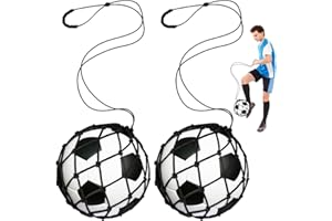 2PCS Football Kick Trainer Soccer Ball Net Kicker, Fits Ball Size 3, 4, 5, Solo Soccer Kick Practice Training Aid Soccer Retu