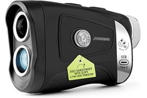 STRIPEBIRD Pro Tour Golf Rangefinder with Slope - Range Finder Golf with Ultra-Strength Magnet - Laser Rangefinder with Slope Technology & Flag Pole Lock Vibration - Golf Range Finder